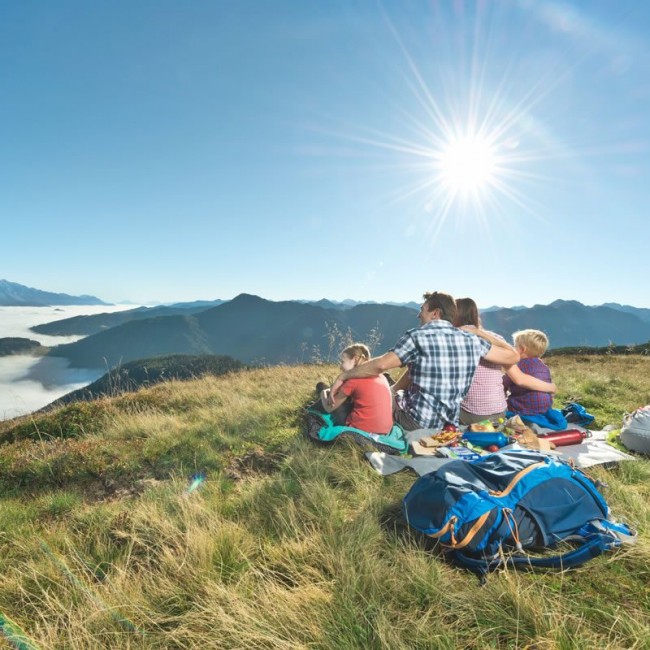 Hoch mit der Gondel und dann gehts weiter bei einer Wandertour